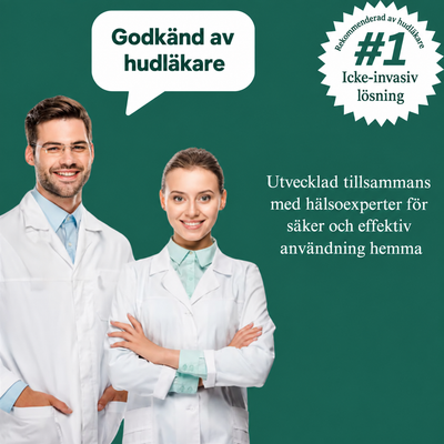Hudfliken torkar in och faller av. Utan att du bokar en enda tid.
