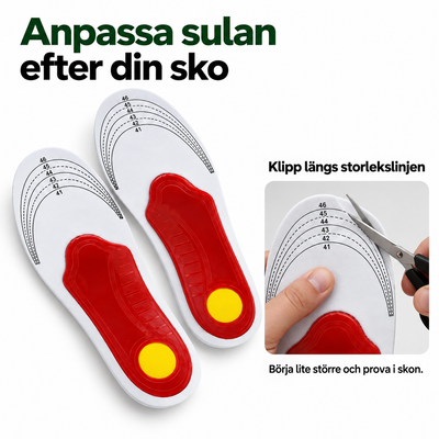 Få bättre stabilitet och stöd vid varje steg. Sula