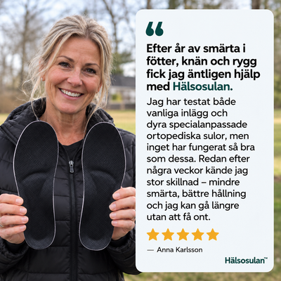 Få bättre stabilitet och stöd vid varje steg. Sula